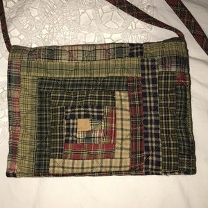Victorian Heart quilted plaid Crossbody Purse